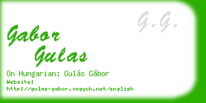 gabor gulas business card